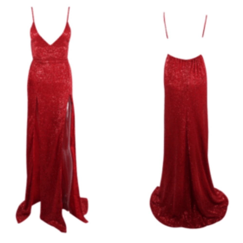 BARKLEY RED SEQUIN MAXI DRESS